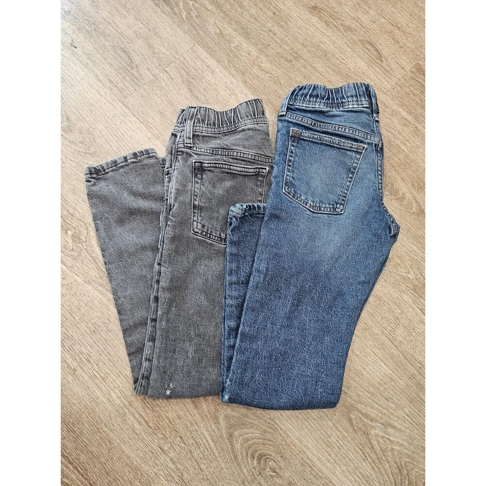 Gap Kids Boys Bundle Demin Jeans Straight Leg Elastic Waist Size Large